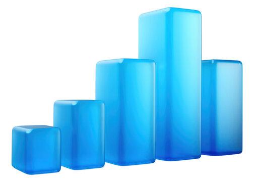 PNG Blue simple 3D chart white background technology cylinder.