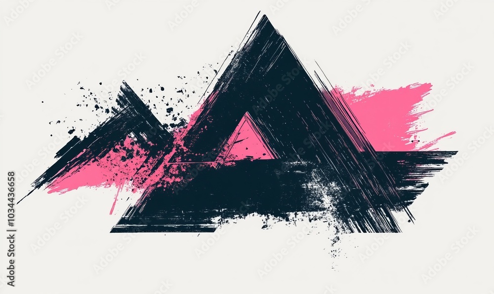 Poster glitch distorted grange shape . noise grungy logo . trendy defect error shapes . glitched frame .gru