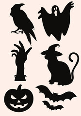Black Halloween Clipart for Posters and Banners
