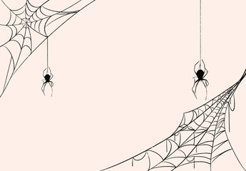 Vector Spider Web Illustration for Halloween