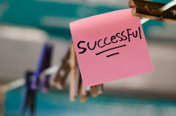 Motivational Word In A Pink Square Paper Outdoor Composition