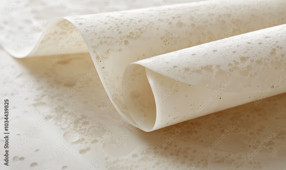 Poster durable macro material seamlessly glued together, displaying elegant textures and subtle sheen in na