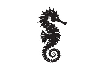 Seahorse silhouette vector clip art 40.eps