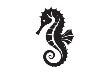 Seahorse silhouette vector clip art 41.eps