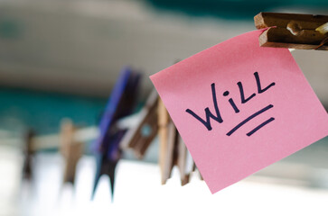 Motivational Word In A Pink Square Paper Outdoor Composition