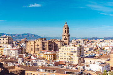 Obraz premium Discovery of the tourist city of Malaga in Spain
