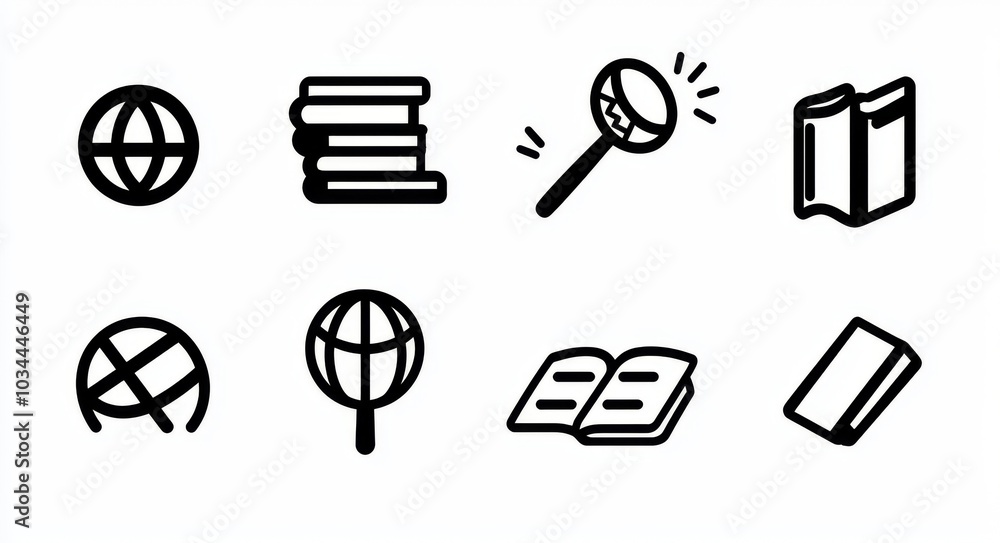 Aufkleber a set of educational web icons made in line style for web or mobile use. e-learning, video tutorial,