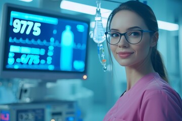 Overworked doctor coping with the emotional strain of her patients' challenges