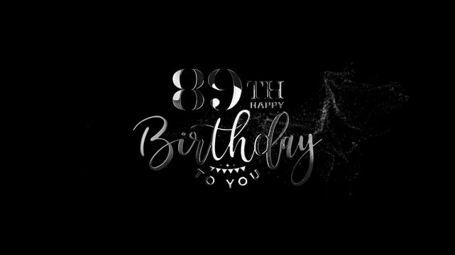 Modern Happy Anniversary Video, Greeting Happy Anniversary Video, 89th Happy Anniversary, Happy 89th Anniversary, 89 Years Anniversary Party, Celebrate 89th Wedding Anniversary Text animation