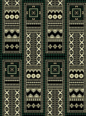 Geometrical border design and golden color ornamental design, Seamless tribal patterns Ethnic ,floral ,geometric design