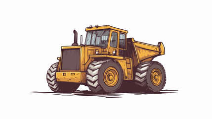 Illustration of heavy quarry equipment.