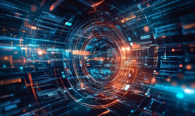Obraz premium Digital background for tech, AI, data, audio, graphics, and more