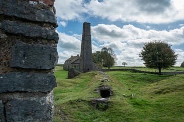 Magpie Mine a disused and ruined lead mine in the Derbyshire Peak District National Park.