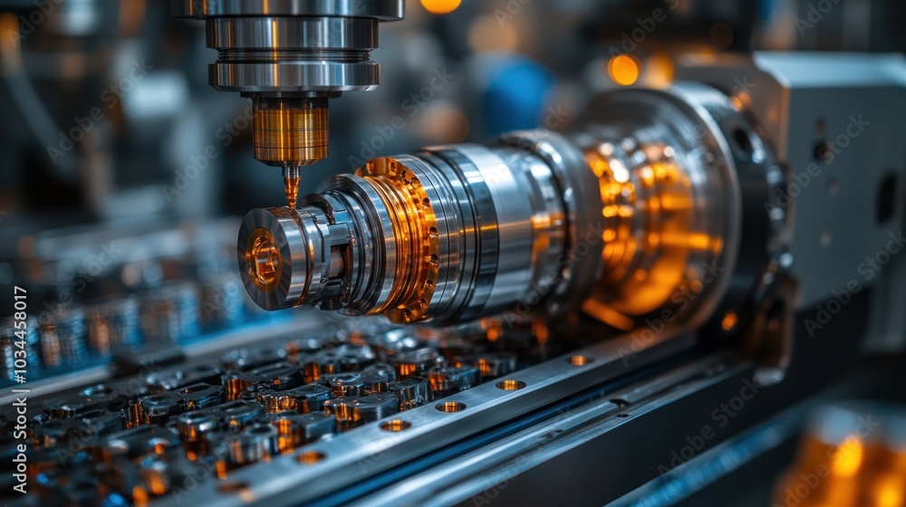 Poster operator programming a cnc milling machine, showcasing the blend of traditional machining skills and