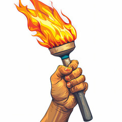 Olympic torch clipart