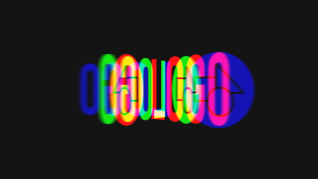 Spinning RGB Split Logo Reveal