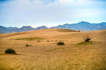 The Gobi Desert, a large, cold desert and grassland region located in northern China and southern Mongolia