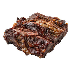 Juicy Shredded Mexican barbacoa beef  isolated on a transparent background, authentic cuisine