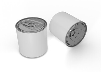 Tin can package mockup