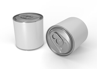 Tin can package mockup