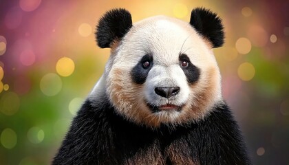 Obraz premium Panda front view portrait.