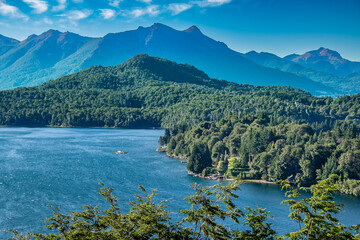 Naklejka premium Nahuel huapi national park aerial view, bariloche, rio negro, argentina