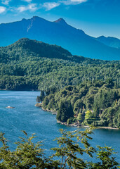 Nahuel huapi national park aerial view, bariloche, rio negro, argentina