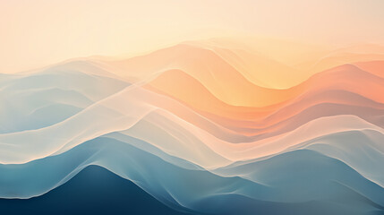 Abstract pastel mountain landscape illustration Background, Poster Header Cover Backdrop Design