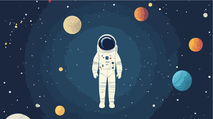 Illustration of space. Planets. Galaxy.