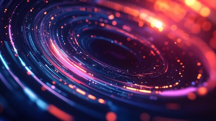 Obraz premium Abstract circular science fiction futuristic background. 
