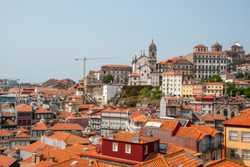 Obraz premium Cityscape of Porto, Portugal - with houses red roofs in old town