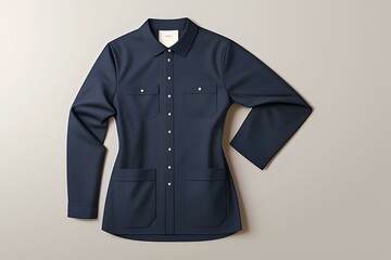 Navy Blue Uniform Jacket with Buttons