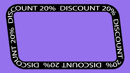 Border frame with patterns.Abstract backdrop 4k.Frame for video.