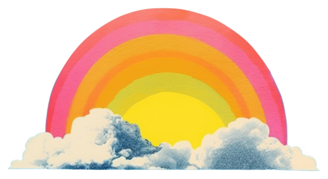 PNG Rainbow nature sky tranquility.