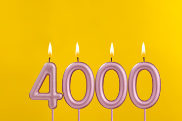 Number of followers or likes - Candle number 4000