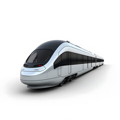 Fototapeta premium Modern High-Speed Train Isolated on White Background
