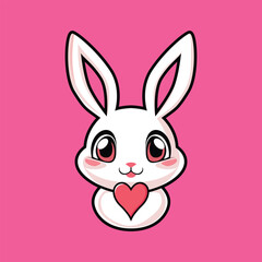 Vector logo of a very cute rabbit