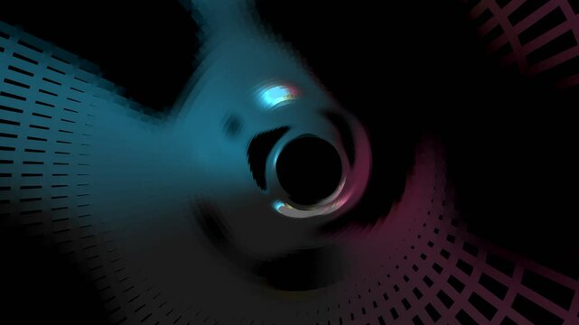 Puffed: Geometry Doughnut Talking Pattern Space Geometric Landscape Modern Technology Design Background 4K stock animation video