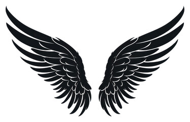 Fototapeta premium PNG Wing symbol black bird.