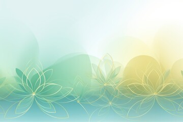 Obraz premium Abstract flower pattern light green background