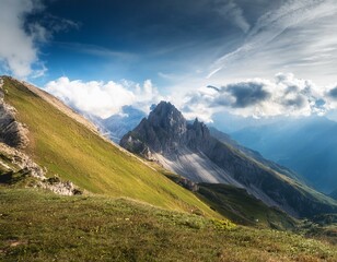 Fototapeta premium italian mountain landscape with clouds