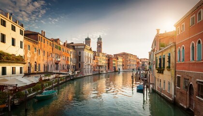 Naklejka premium italian canal streets