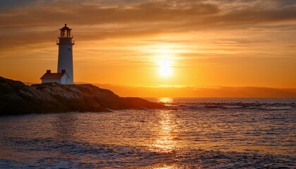 lighthouse at sunrise
