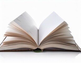 Obraz premium open book with blank pages isolated on white background cutout