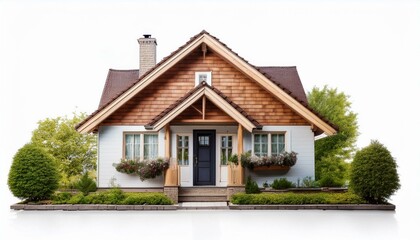 private house isolated on white background