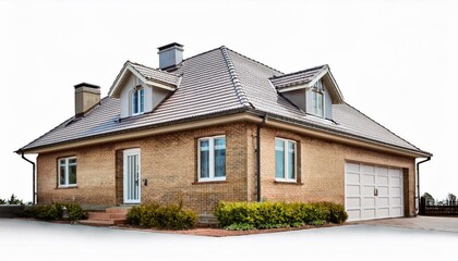 private house isolated on white background