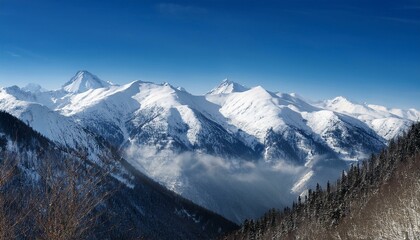 snowy mountain range