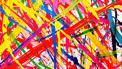 Streaks of oil paint on canvas, showcasing vibrant colors blending seamlessly, creating a dynamic and textured abstract composition that evokes emotion and energy