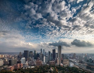 Obraz premium time lapse of clouds over city
