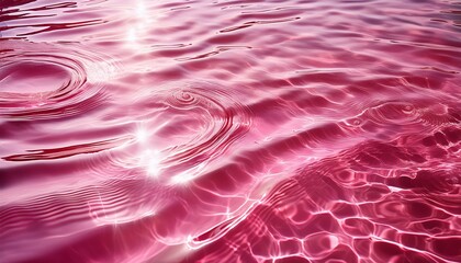 water texture background surface of the swimming pool abstract pink color water wave pure natural swirl pattern texture banner background glitter of water in the sunlight